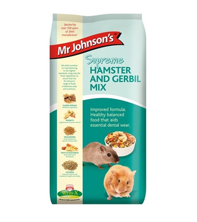 Mr. Johnson\'s Supreme Hamster & Ørkenrotte foder.