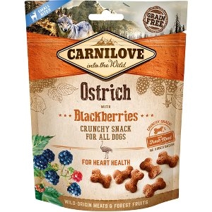 Carnilove Crunchy Snack Struds & Brombær 200g.